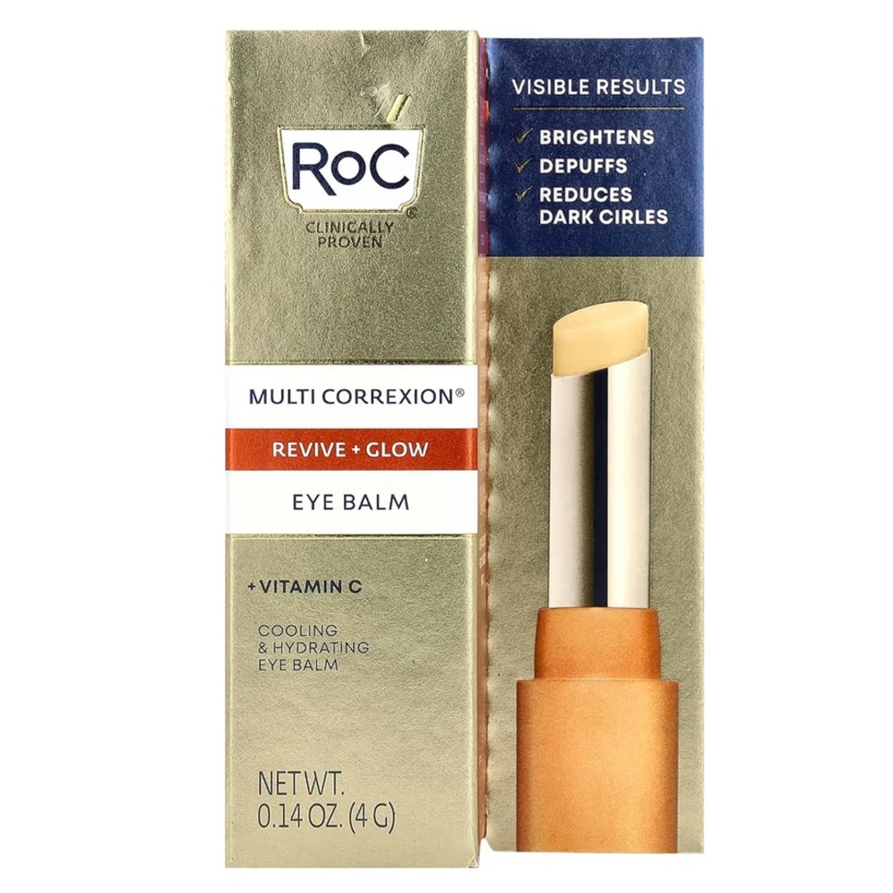NIB RoC Multi Correxion Revive + Glow Eye Balm Vitamin C Brightening 0.14 oz - Picture 8 of 8